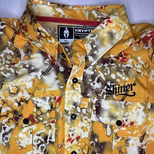 New RARE Limited Edition Kryptek x Shiner Bock Collab Mens XL Button Down Shirt